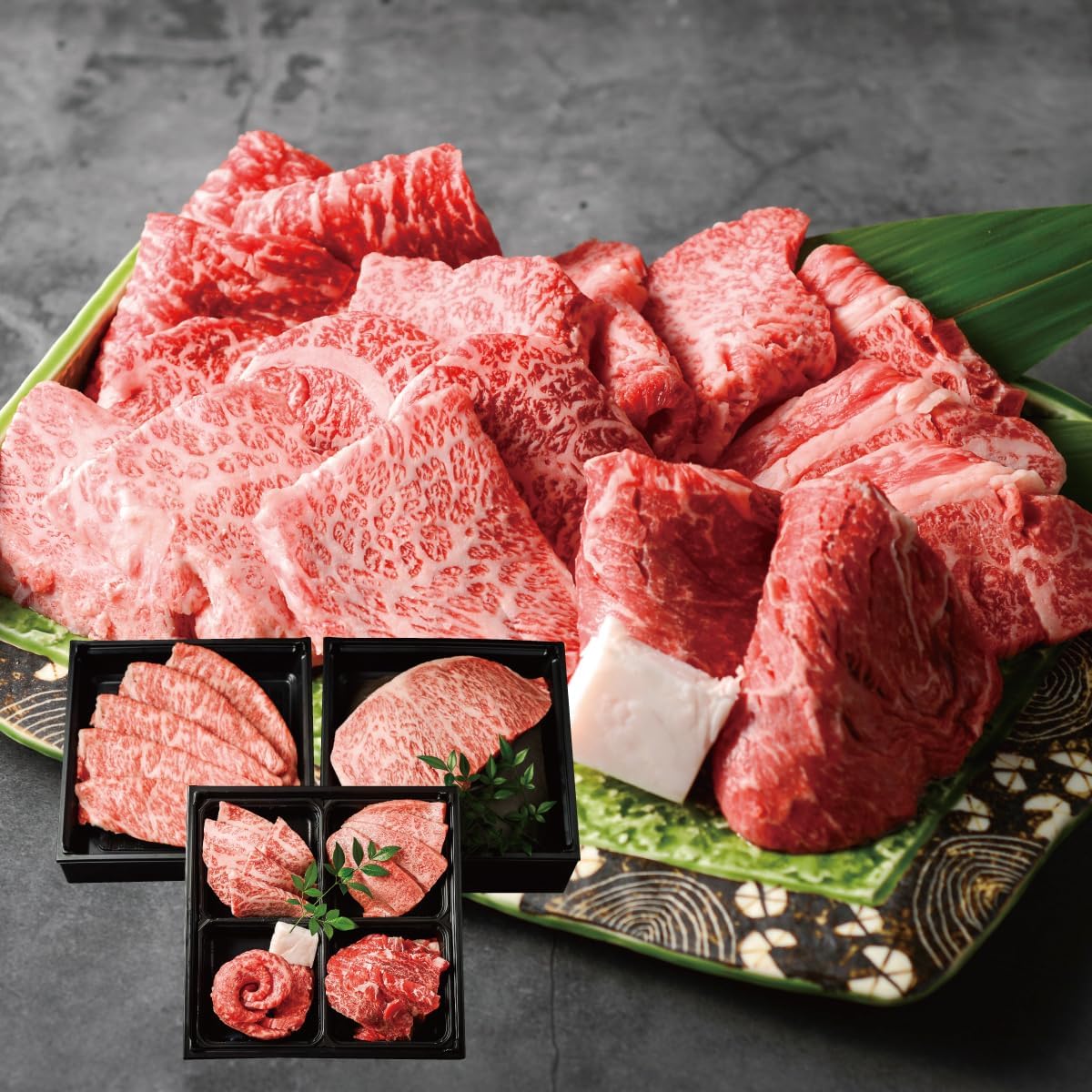穂希牛 焼肉セット 3段盛 600g （４～５人前）ギフト用冷凍便