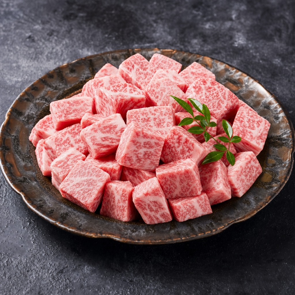 穂希牛 角切りステーキ 500g